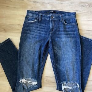 Joe’s straight leg Dark Blue Distressed Women's Jeans